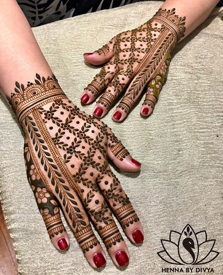 Stunning Backside Henna Design